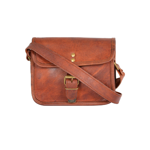 7 inch Single Strip Handcrafted Messenger Leather Bag