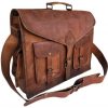Craftshades – 15″11 V-Shaped Handcrafted Leather Laptop Bag | 100% Genuine Leather - Image 2