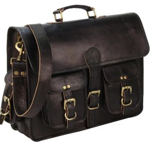 Briefcase ,Black leather bag
