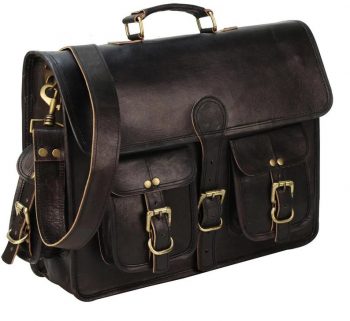 Briefcase ,Black leather bag