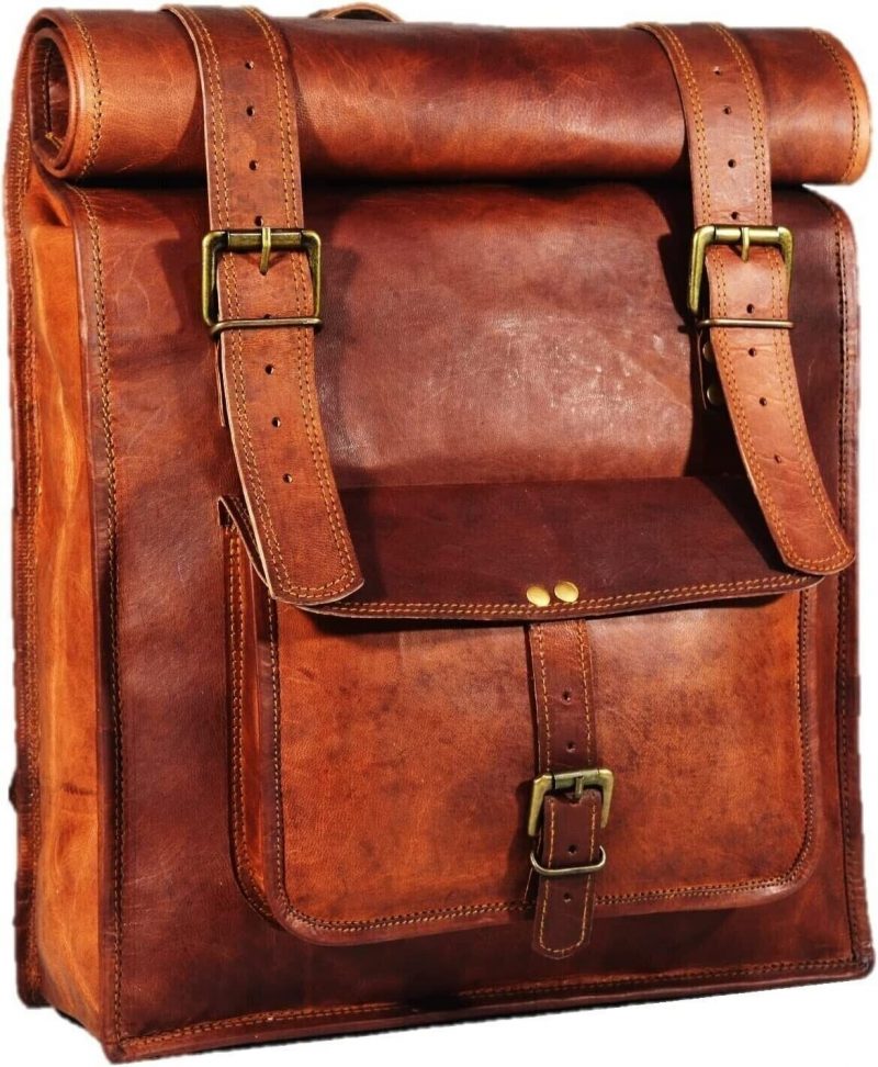 Craftshades - 14*24 Inch 100% Genuine Roll Leather Shoulder Backpack | Unisex - Image 2