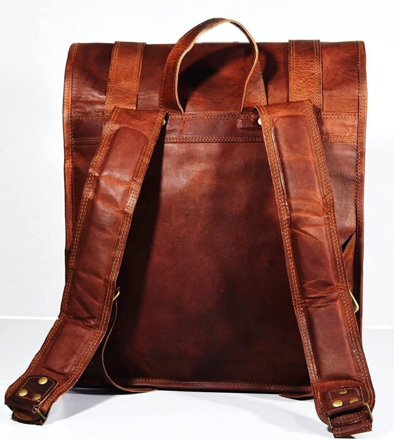 Craftshades - 14*24 Inch 100% Genuine Roll Leather Shoulder Backpack | Unisex - Image 5