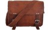 Craftshades – Vintage Double Strip Plain 10*13″ Handcrafted Goat Leather Laptop Bag | 100% Genuine Leather