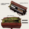 Craftshades – 11*15 Inch Double Pocket Handcrafted Vintage Messenger Goat Unisex Leather Bag | 100% Genuine Leather - Image 11