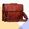 Craftshades – Big Pocket Two Strips 15″11 Handcrafted Leather Laptop Bag | 100% Genuine Leather