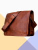 Craftshades – 15"11 Vintage Handcrafted Leather Laptop Bag without Pocket | 100% Genuine Leather