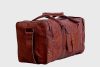 Craftshades - 28 Inch Handcrafted Curved Duffle Goat Leather Bag | 100 Genuine Leather