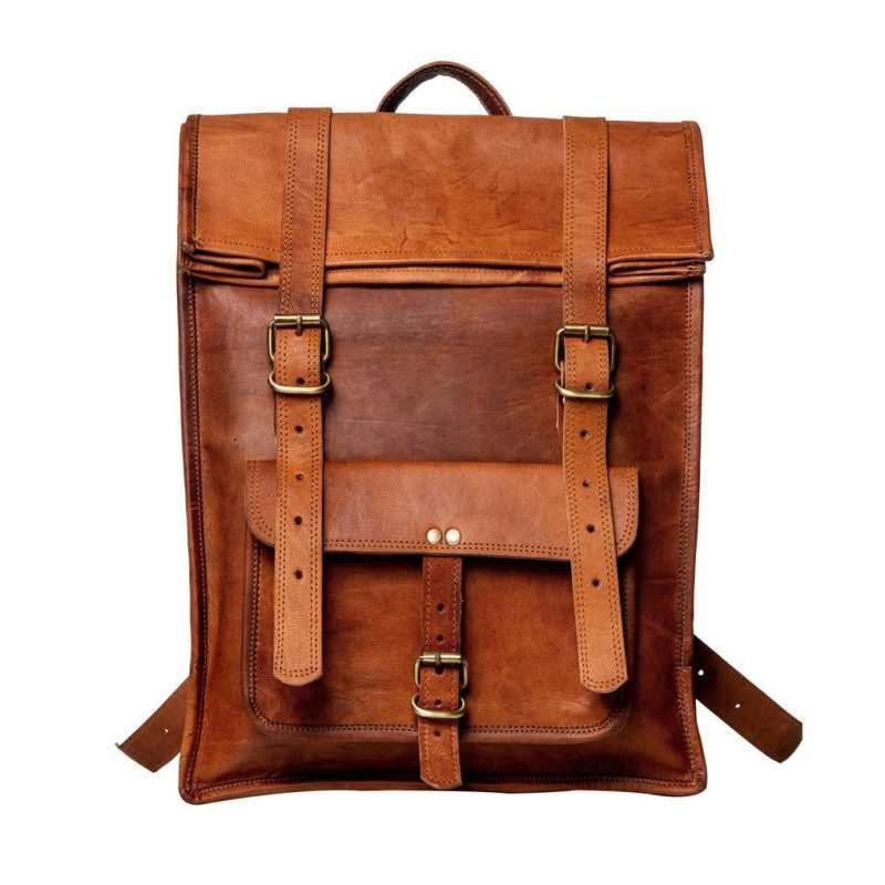 Craftshades – Multiple Pockets 12*16 Inch Handcrafted Goat Leather Roll Bag | 100% Genuine Leather - Image 9