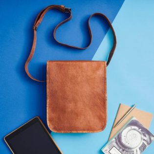 Craftshades - Crossbody Handcrafted Small Leather Sling Bag for men | 100% Genuine Leather