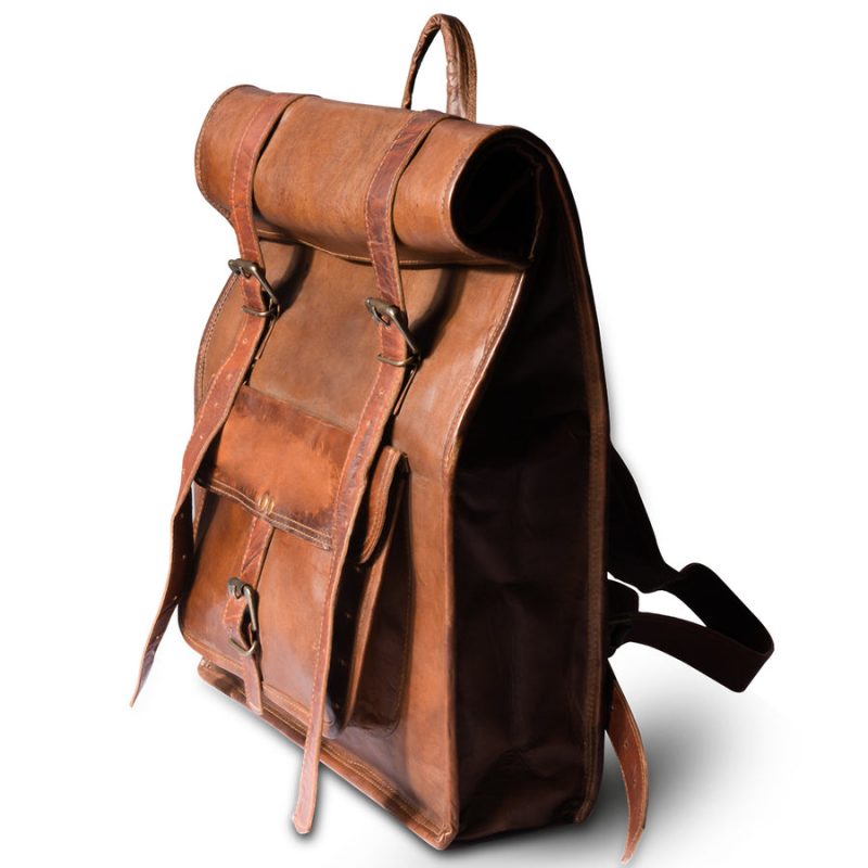 Craftshades – Multiple Pockets 12*16 Inch Handcrafted Goat Leather Roll Bag | 100% Genuine Leather - Image 11