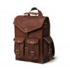 Craftshades – 11 x 15 x 3 Inch 4 Pockets Dark Brown Handcrafted Leather Backpack | 100% Genuine Leather - Image 2