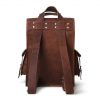 Craftshades – 11 x 15 x 3 Inch 4 Pockets Dark Brown Handcrafted Leather Backpack | 100% Genuine Leather - Image 5