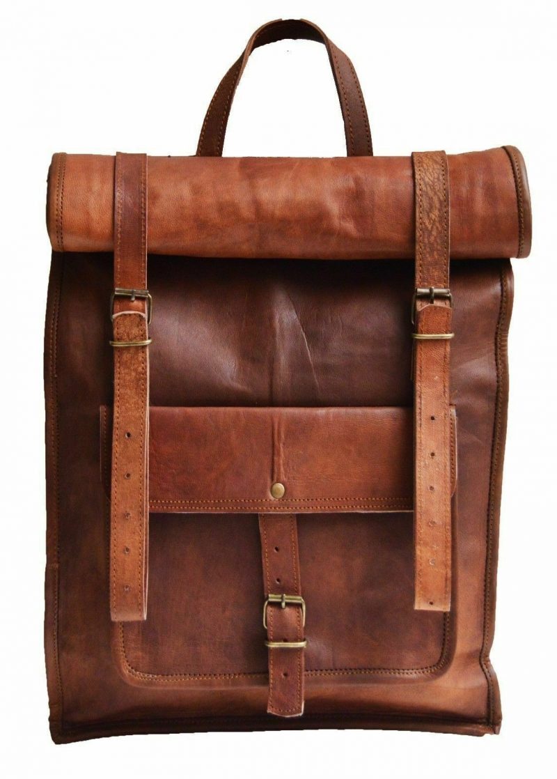 Craftshades – Multiple Pockets 12*16 Inch Handcrafted Goat Leather Roll Bag | 100% Genuine Leather - Image 3