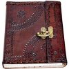 Craftshades – Vintage Dark Brown Shaded Flower Embossed Unique Design 7″5 Handcrafted Leather Journal/Diary 200 page | 100% Genuine Leather - Image 2