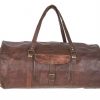 Craftshades - 20 Inch Handcrafted Curved Duffle Goat Leather Bag | 100 Genuine Leather - Image 3
