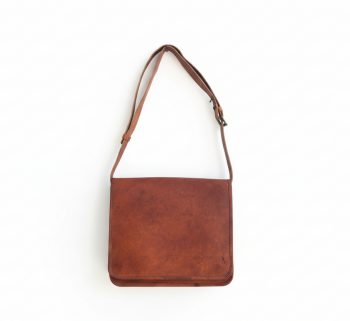 Craftshades – Vintage Plain Handcrafted Leather Laptop Bag | 100% Genuine Leather