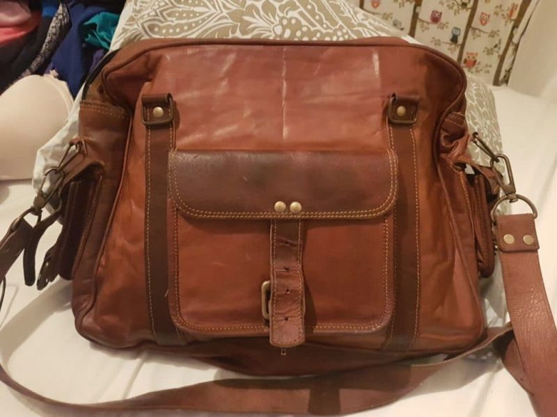 Craftshades – 13 Inch Handcrafted Leather Women’s brown Tote Bag | 100% Genuine Leather - Image 4