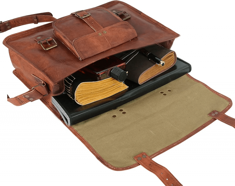 Leather Men's Satchel Laptop Bag - Vintage Leather Satchel