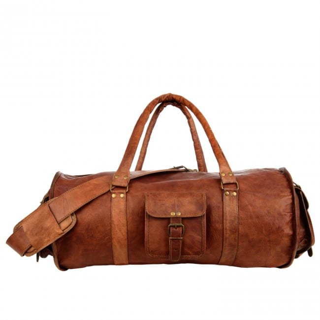Craftshades Duffle Leather Bag - 100% Genuine Leather