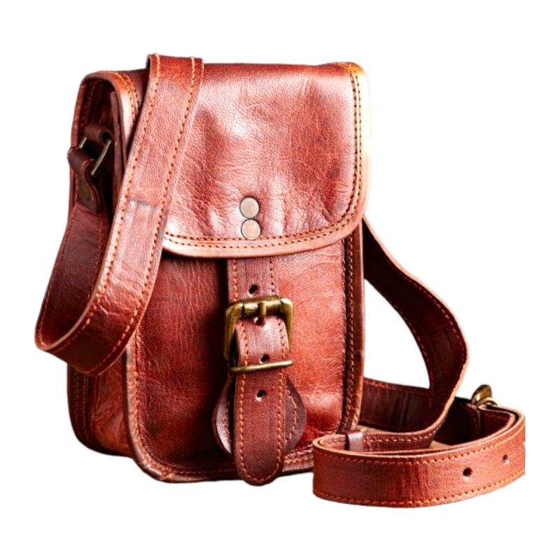Craftshades – 5*7 Inch Handcrafted Mobile Sling Bag | 100% Genuine Goat Leather