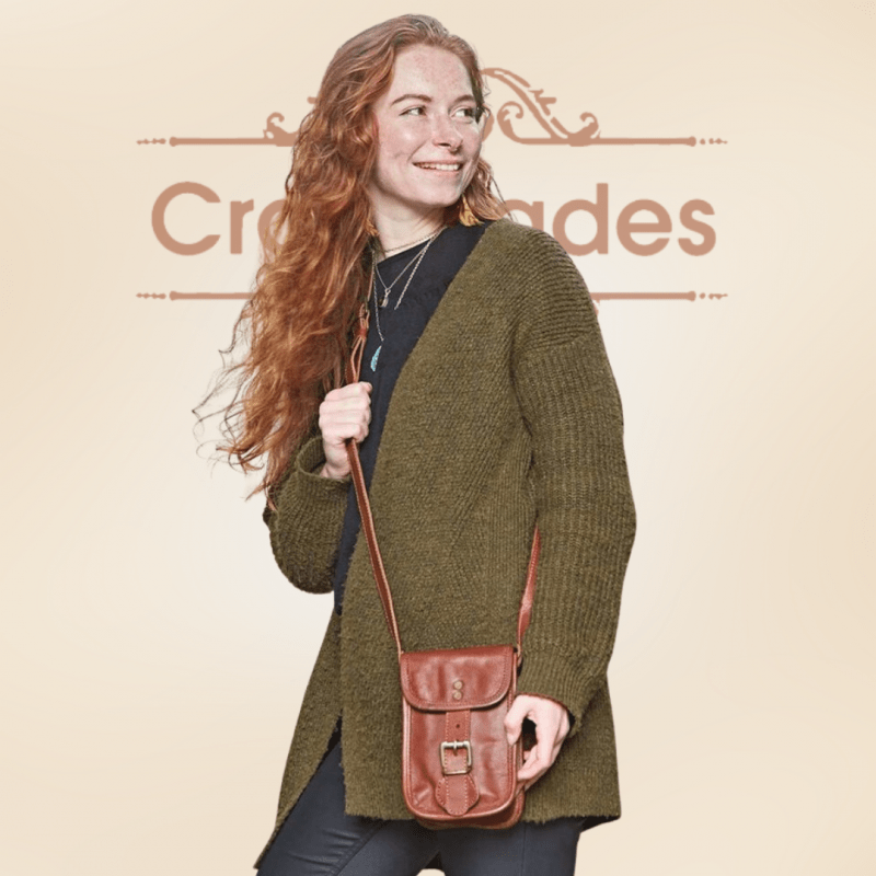 Craftshades – 5*7 Inch Handcrafted Mobile Sling Bag | 100% Genuine Goat Leather - Image 2