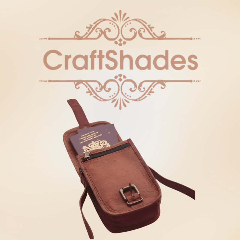 Craftshades – 5*7 Inch Handcrafted Mobile Sling Bag | 100% Genuine Goat Leather - Image 4