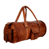 Craftshades - Handcrafted 28" Curved Duffle Leather Bag | 100 Genuine Leather - Image 2