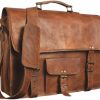 Craftshades – 15″ With Pocket Handcrafted Messenger Leather Bag | 100% Genuine Leather - Image 2