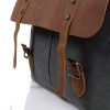 Craftshades – 11*15" Handcrafted Canvas+ Goat Leather Laptop Bag (Brown) | 100% Genuine Leather - Image 4