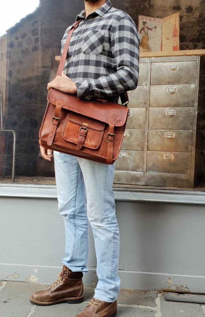 nd leather bag, men;s leather bag,with pocket