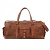 Craftshades -  22 Inches 4 Edges Handcrafted Duffle Goat Leather Bag | 100% Genuine Leather Bag - Image 3