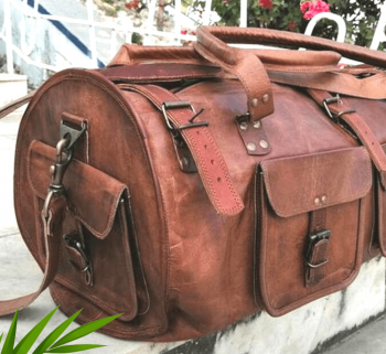 leather bag, gym bag,travel bag round circle duffle bag