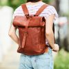 Craftshades - 100% Genuine Roll 13*18 Inch Goat Leather Shoulder Backpack | Unisex - Image 2