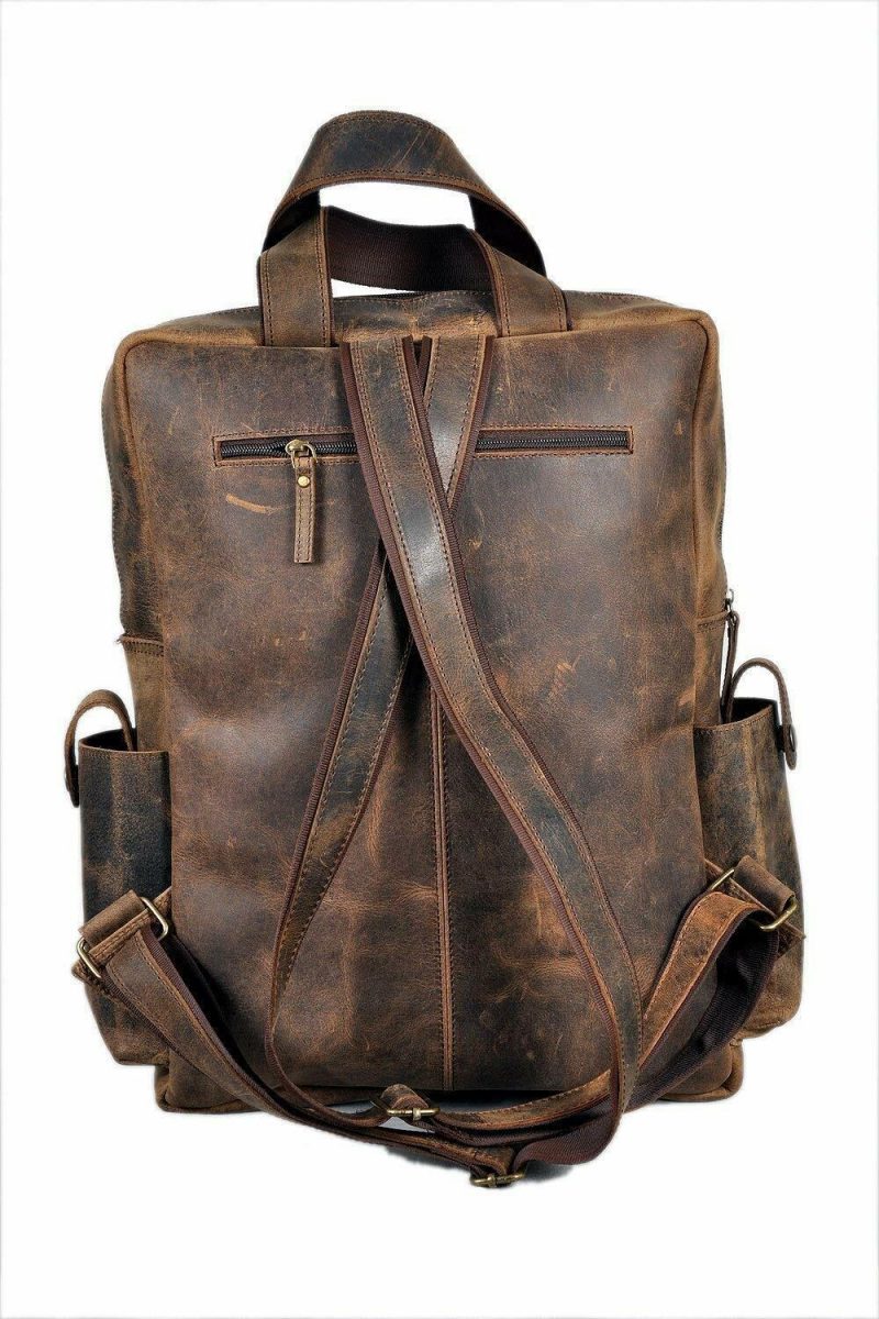 Craftshades - Buffalo Vintage Leather Backpack | 100% Genuine Leather