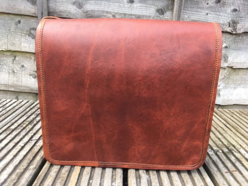 Craftshades - 13 inch Handcrafted Front Pocket Leather Bag for Unisex | 100% Genuine Leather - Image 5