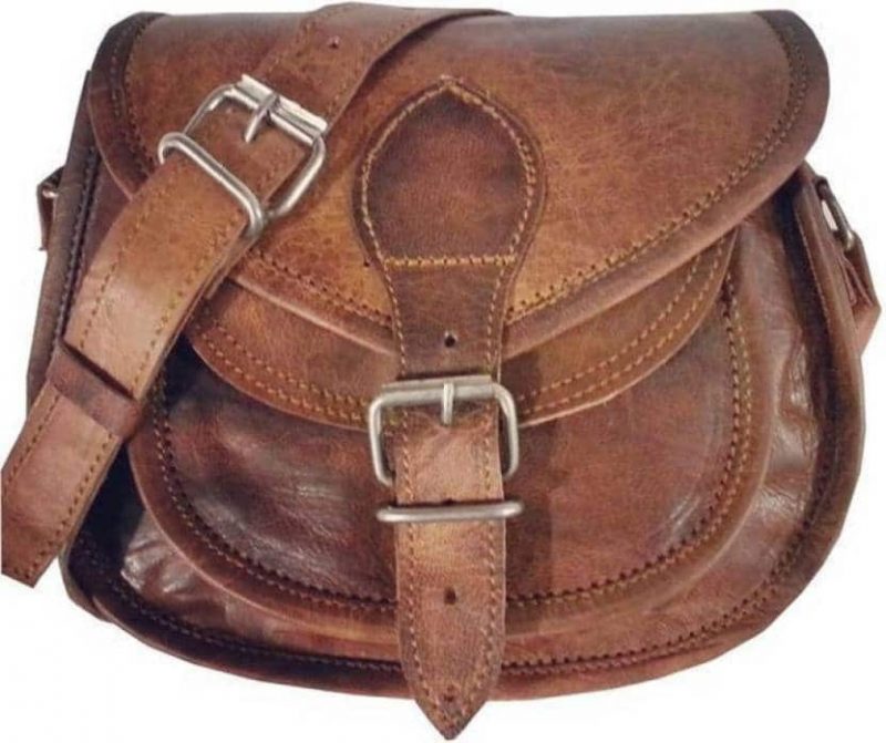 Craftshades – Handcrafted Unique 5x7 inch Sling Leather Bag for Women