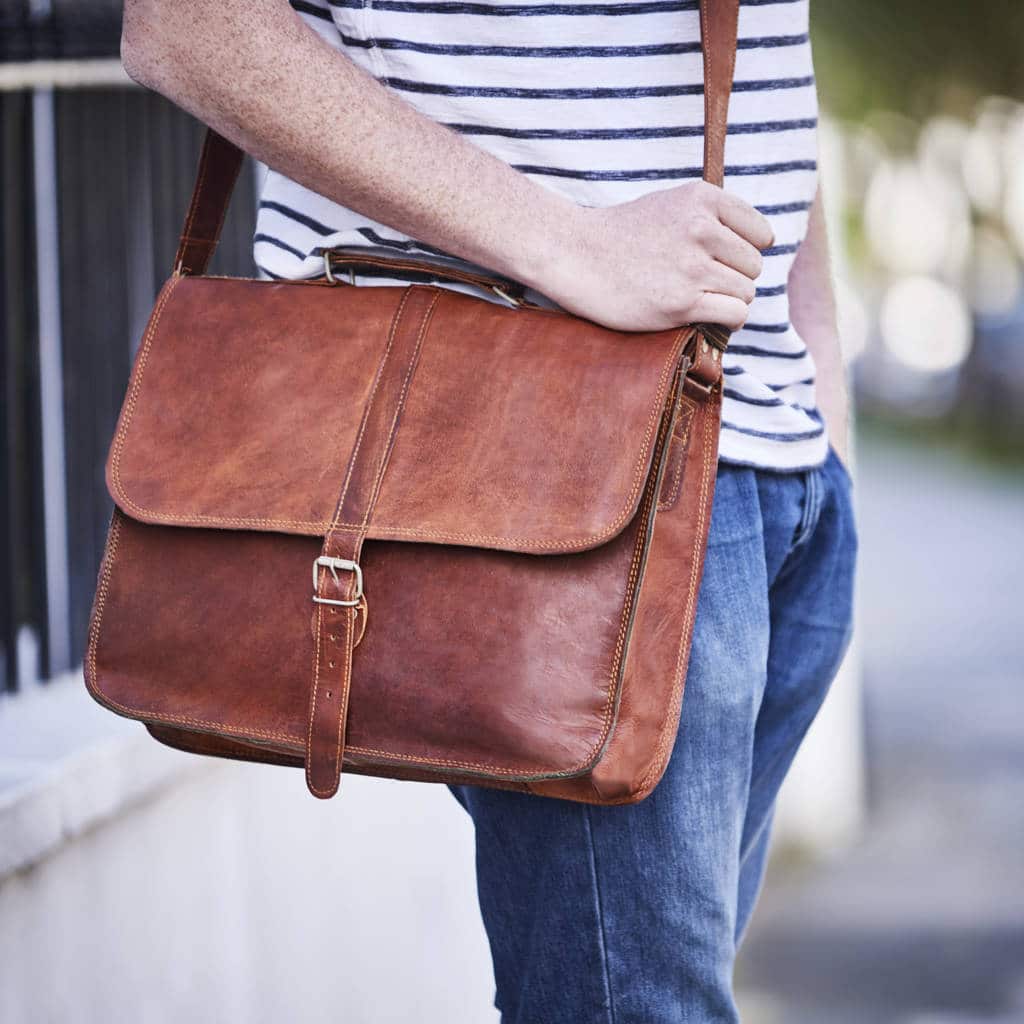 Vintage-Inspired Leather Messenger Bags and Laptop Bags – Vida