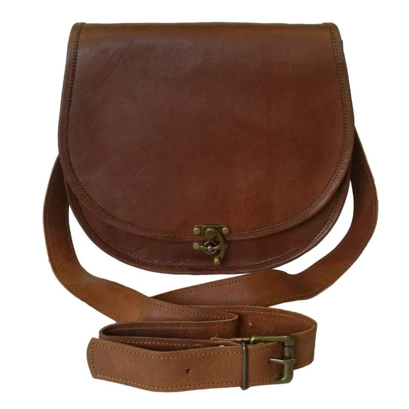 Craftshades –  Unique C-Lock Handcrafted Leather Bag | 100% Genuine Leather
