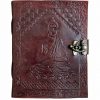 Craftshades – Metal Lock Brown Engraved Gautam Buddha  Design 7″5 Handcrafted Leather Journal/Diary 100 page | 200% Genuine Leather - Image 3