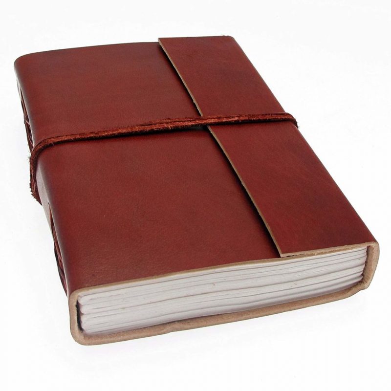 Craftshades – Plain Brown Strip Embossed Design 7″5 Handcrafted Leather Journal/Diary 200 page | 100% Genuine Leather - Image 3