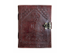 Craftshades – Metal Lock Brown Engraved Gautam Buddha  Design 7″5 Handcrafted Leather Journal/Diary 100 page | 200% Genuine Leather