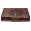 Craftshades – Metal Lock Brown Engraved Peacock Design 7″5 Handcrafted Leather Journal/Diary 200 page | 100% Genuine Leather - Image 5