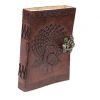 Craftshades – Metal Lock Brown Engraved Peacock Design 7″5 Handcrafted Leather Journal/Diary 200 page | 100% Genuine Leather - Image 4