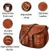 CraftShades -9*11 Inch cross body double pocket sling goat leather bag for boys & girls - Image 11
