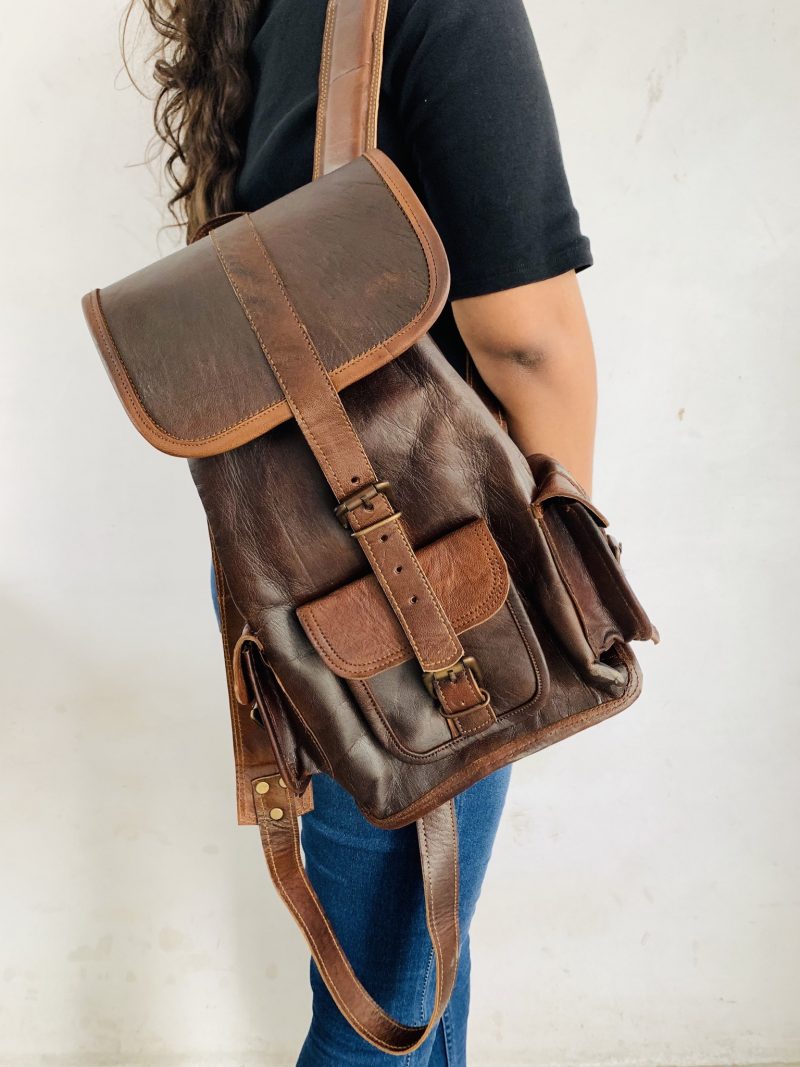 Craftshades –  Handcrafted Leather Camera bag & backpack  Combo - Image 4
