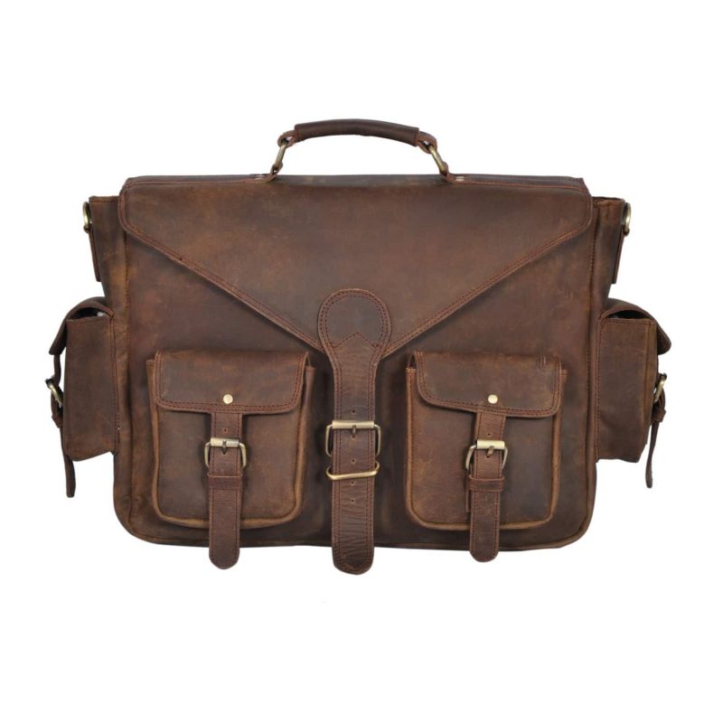 Craftshades – 11*15 Inch Handcrafted buffalo Leather Messenger Bag | 100% Genuine Leather