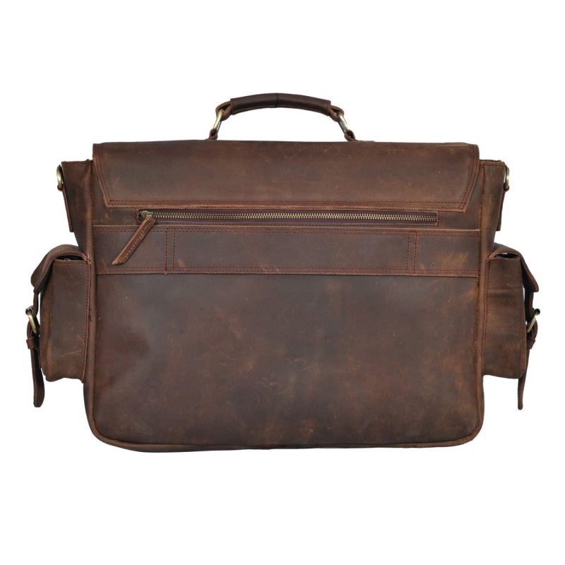 Craftshades – 11*15 Inch Handcrafted buffalo Leather Messenger Bag | 100% Genuine Leather - Image 3