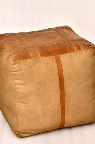 Cube Leather Bean Bag