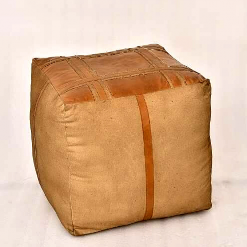 Cube Leather Bean Bag
