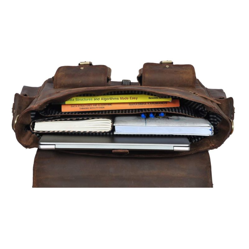 Craftshades – 11*15 Inch Handcrafted buffalo Leather Messenger Bag | 100% Genuine Leather - Image 2